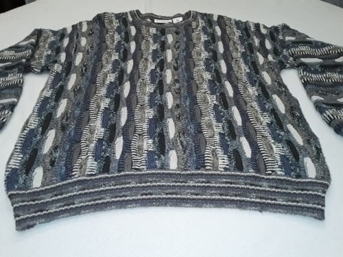 Vintage Norm Thompson Coogi Style Wool Blend 3D Knit Pullover Sweater Italy MED. - Picture 6 of 14