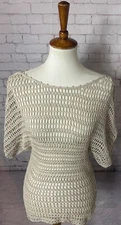 Women's Lauren Conrad Beige Open Knit Top Size Small
