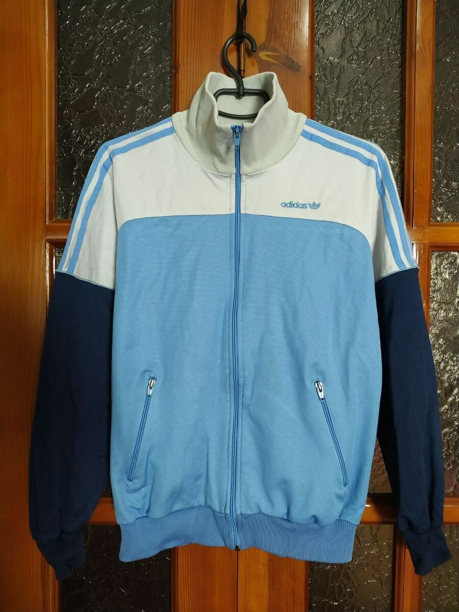 ADIDAS VINTAGE RETRO 80s TRACK TOP JACKET MADE IN WEST GERMANY