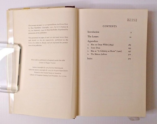 Max Beerbohm's Letters to Reggie Turner Edited By Rupert Hart-Davis. HC 1965 - Picture 10 of 12