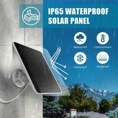 10ft cable-7W-5V Solar Panel Charger for Ring Camera Spotlight & Stick Up Cam - Picture 11 of 41