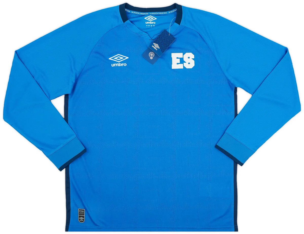 2021/22 El Salvador Home Jersey Umbro Long Sleeve Soccer La