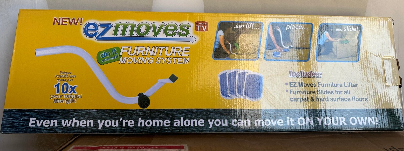 EZ Moves Furniture Moving System Kit NEW Open Box As Seen On TV