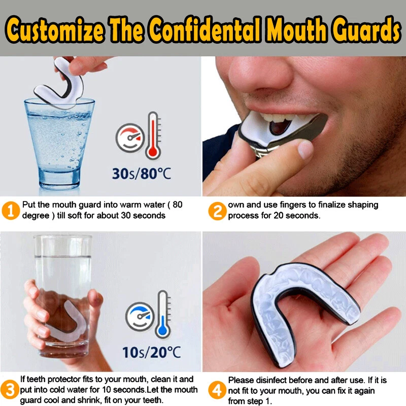 Protector bucal deportivo para MMA fútbol baloncesto boxeo protector dental gimnasio con estuche Foto 4 de 4