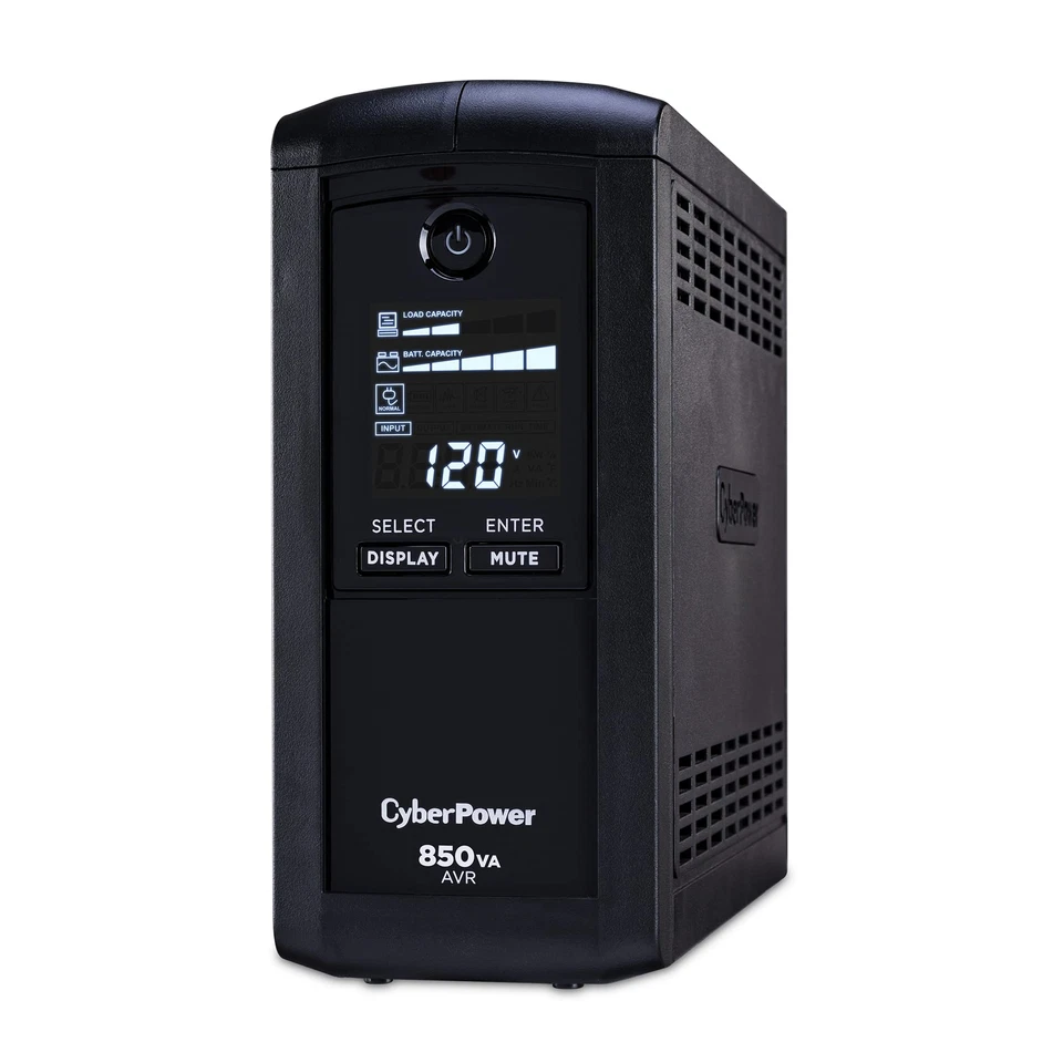 CyberPower 850VA LCD Uninterruptible Power Supply UPS with AVR and 9 Outlets - Image 4 of 4