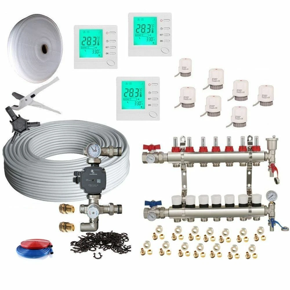 140-150sqm Underfloor Heating Multi Wet Kit Including 5 Layer Pipe,UPM3  Pump | eBay