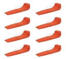 8 Pack Tire Skates For Tow Truck Wrecker Rollback Carrier Safety Orange