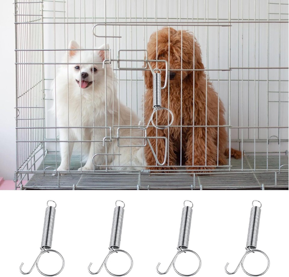Spring Cage Latch Door Hook Metal Finger for Fixing Rabbit, Dog, 10 eBay