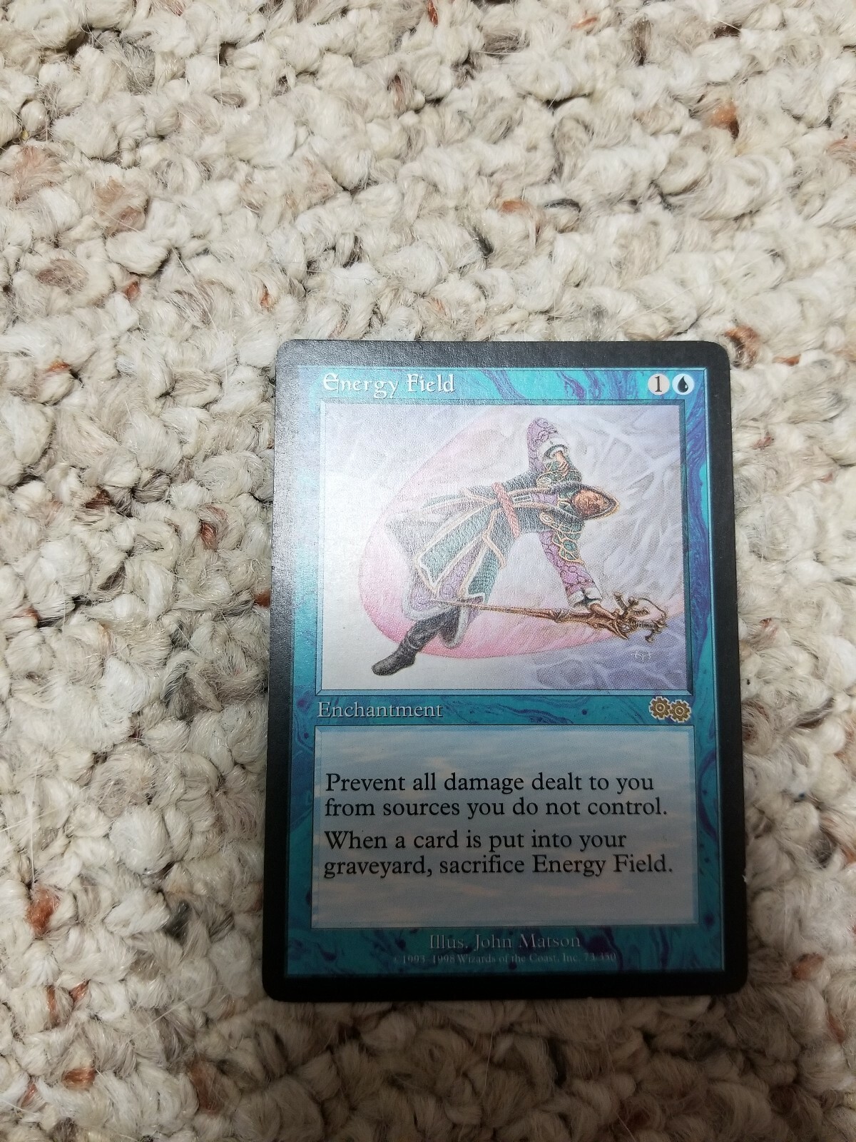 x1 Energy Field - Urza's Saga - LP - Magic the Gathering (MTG)