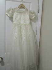 Flower Girl Dress Size 6 RN84270 New Michelangelo Ivory Floor-length Gown
