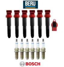 OEM Ignition Coil Spark Plug (6set) Beru Bosch for Porsche Panamera 4 Base 11-16