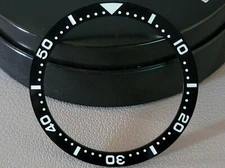 Bezel Insert Black Turtle CERAMIC (MM300 style lume) Flat C3 SEIKO SRP777 SRP