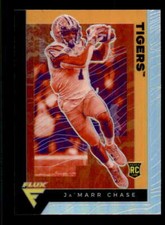 2021 Panini Chronicles Draft Picks Flux Silver #236 Ja'Marr Chase Bengals Rookie