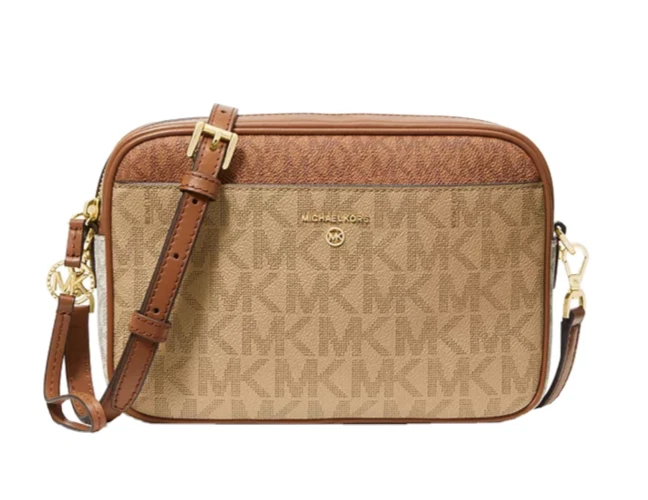 Michael Michael Kors Large Jet Set Charm Dome Crossbody Bag Vanilla