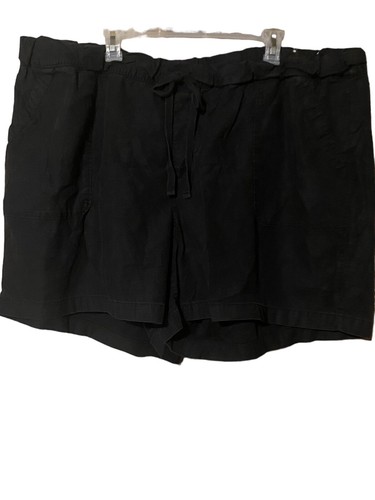 Lane Bryant Black Shorts Women’s 24 Drawstring Elastic Waist Pockets Stretch - Picture 15 of 20