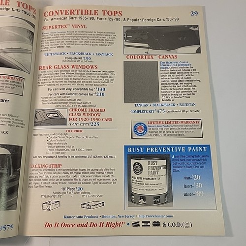 Kanter Auto Products Spring 1996 Catalog - Picture 11 of 12