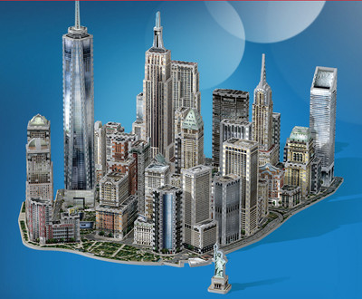 Puzzles Wrebbit 3d Jigsaw Puzzle New York Collection Financial 925 Pcs W3d 2013 Contemporary Puzzles