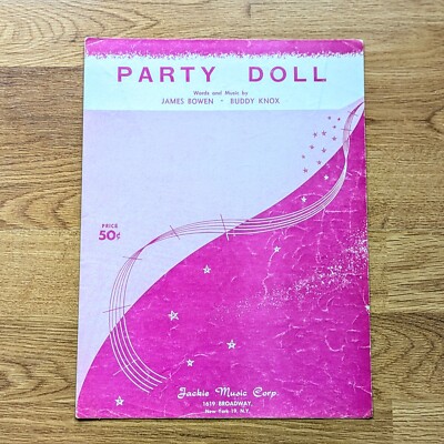 Vintage Sheet Music - 1957 Party Doll by James Bowen & Buddy Knox