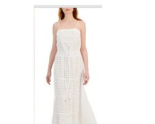 NEW 120 SZ S INC International Concepts Women's Cotton Eyelet Maxi Dress Macy'