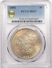 1896 Morgan Silver Dollar $1, PCGS MS67, Gem Uncirculated, Toned Obverse