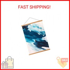 FALAMON Magnetic Poster Hanger Frame, 12x16 12x18 12x24 Teak Wood Magnet Poster