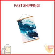 FALAMON Magnetic Poster Hanger Frame, 12x16 12x18 12x24 Teak Wood Magnet Poster 