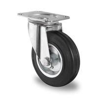 Transportrollen Lenkrollen Schwerlastrollen Vollgummi Rad Lenkrolle 200 Mm