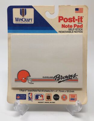 Rare CLEVELAND BROWNS NFL Post-it Note Pads 40 Sheets Vintage WinCraft Football
