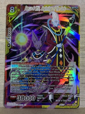 Beerus & Whis, Beginnings of the Gods SR BT24-130 SR FOIL Beyond Generations 