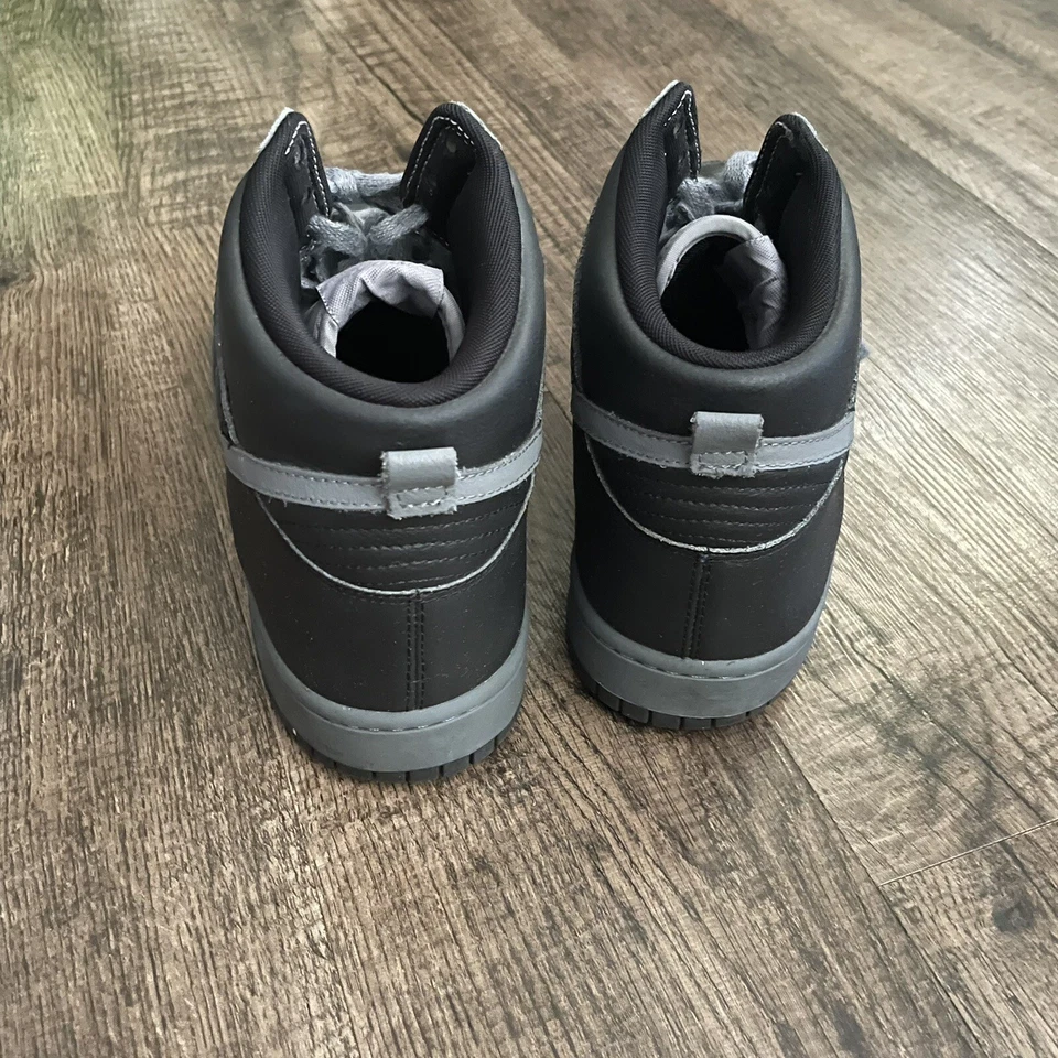 Nike Dunk High ID Negro Gris Swoosh Talla 12 Zapatos De Colección 2013 628303-991 Foto 4 de 4