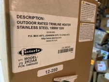 FOSTORIA 2KDA8 Electric  Infrared Heater: 1500W W, 120V AC, 1-phase, Hardwired