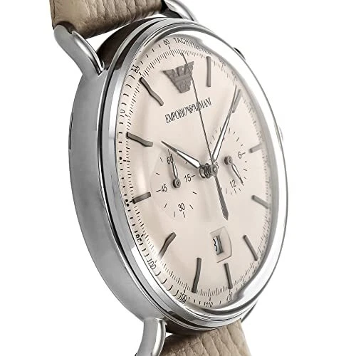 Emporio Armani Watch AVIATOR AR11107 Men s Beige eBay