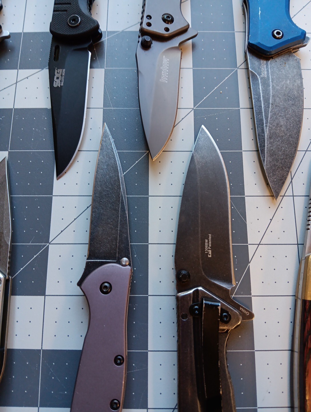 Lot 10 Kershaw Assisted & Folding Pocket hunting knifes Fishing TSA SOG