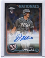 2024 Topps Chrome #RA-DM Drew Millas Rookie Autograph Auto Washington Nationals