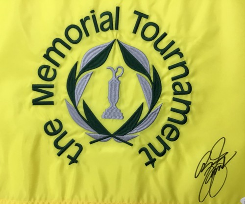 Rickie Fowler The Memorial Tournament Signed Pin Flag - JSA #AZ58915 - Picture 2 of 4