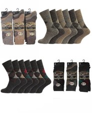 Image of Mens 12 Pack Wool Hiking Work Socks UK 6‑11 Thermal Warm Outdoor Boot
