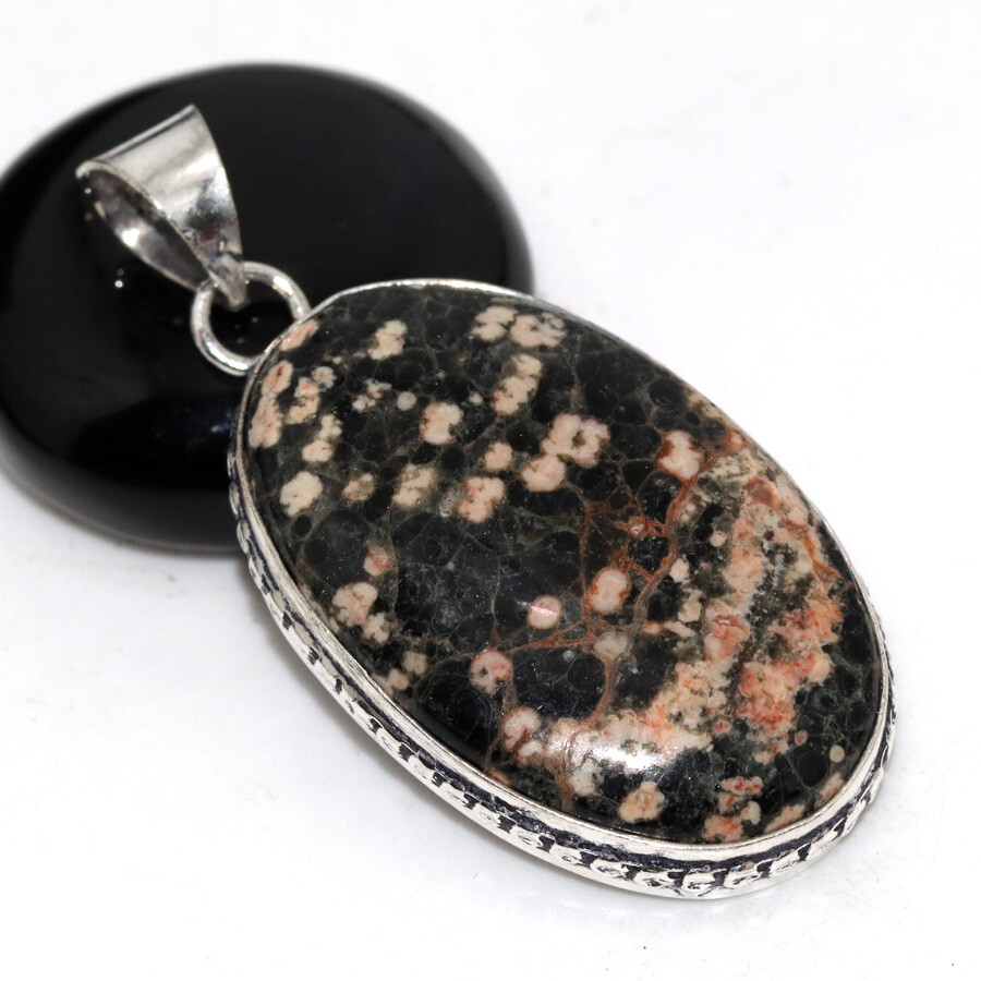 Jasper Wiper Skin 925 Silver Pendant 2.3