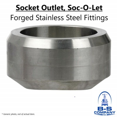 Socket Outlet O-let 1-1/2'' on 10''-36'' 3000# Forged Stainless Steel 304 Fitting