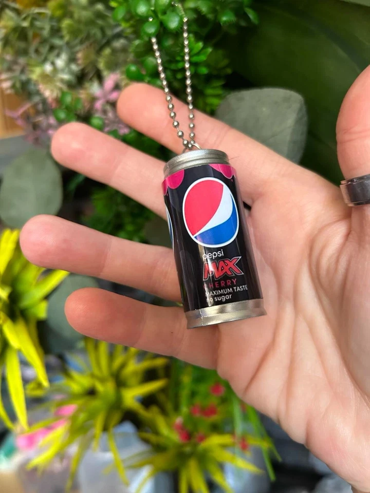 MIXED UP DOLLY Handmade CHERRY PEPSI MAX CAN BAUBLE car hanger HANGING decoration XMAS tree