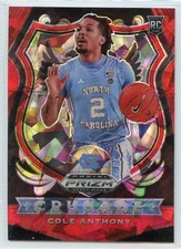 2020 Panini Prizm Draft Picks Red Cracked Ice Prizm Rookie - #89 - Cole Anthony