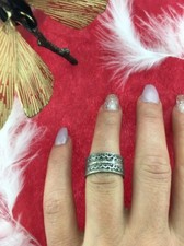 VINTAGE THAILAND STERLING SILVER 925 WEDDING BAND RING 6.3GRAMS SZ 6