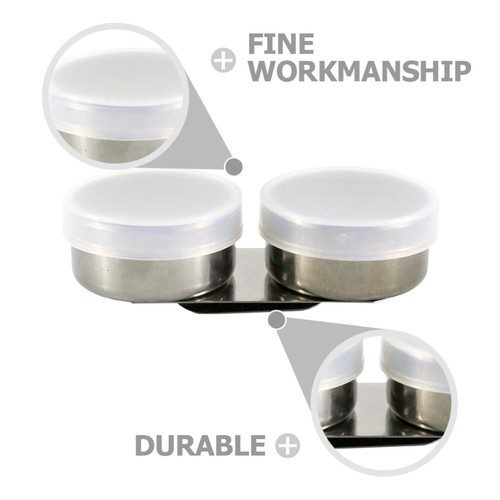 2 Pcs Paint Containers Lids Pallet Cups Stainless Steel - Picture 11 of 12