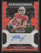 Max Borghi 2023 Panini Chronicles Draft Picks #SS-MBO Signatures Orange /75