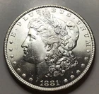 1881 PL Morgan Silver Dollar $1, Gem Choice BU+. High MS Proof Like! F193
