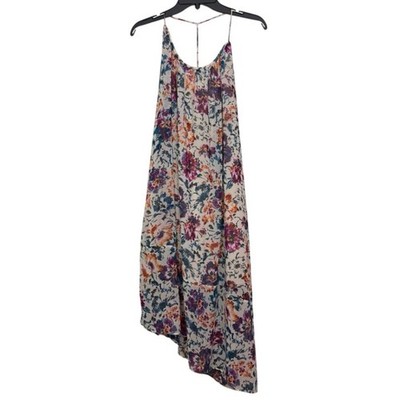 ZARA Basic Floral Asymmetrical Midi Dress M Boho Summer Beachwear