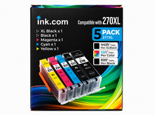 Ink .com PGI-270XL/271XL Compatible Ink Cartridges 5 Pack for Canon Pixma