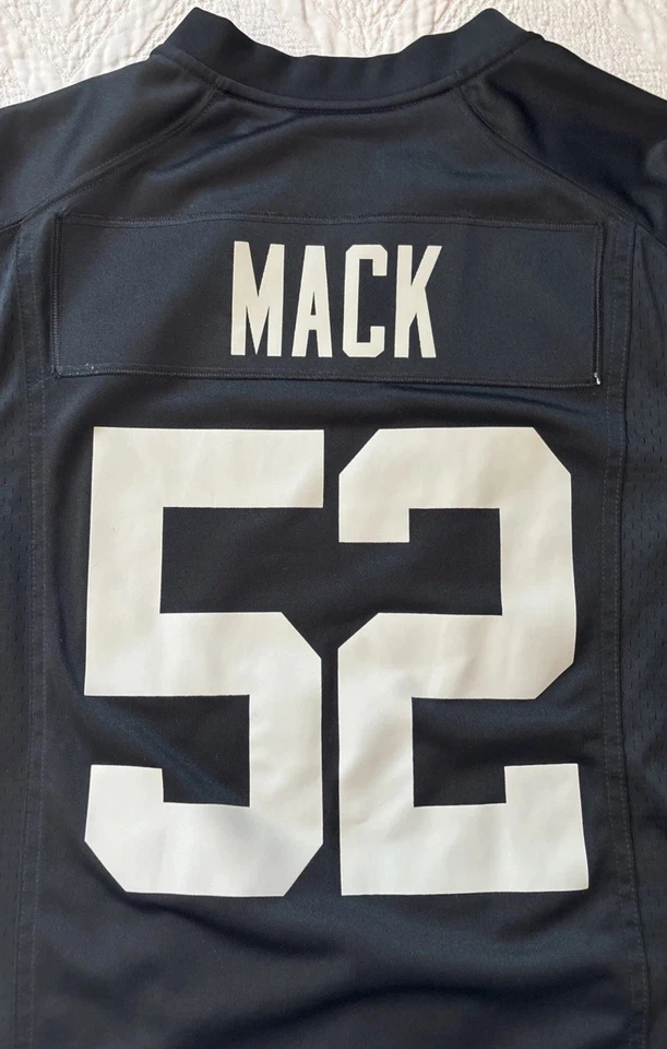 Camiseta de fútbol americano Nike Las Vegas Raiders Khalil Mack #52 NFL para hombre pequeña negra Foto 2 de 4
