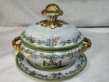 Mottahedeh Lowestoft Reproduction 3-PIECE SAUCEBOAT