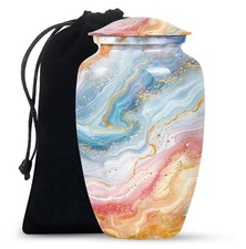 Colorful Abstract Memorial Large Urns For Ashes Adult Male 10 Inch