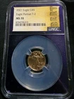 2021 $5 1/10 Oz Gold Eagle Type-2 NGC MS 70 Traderbea BERT Label Purple Core